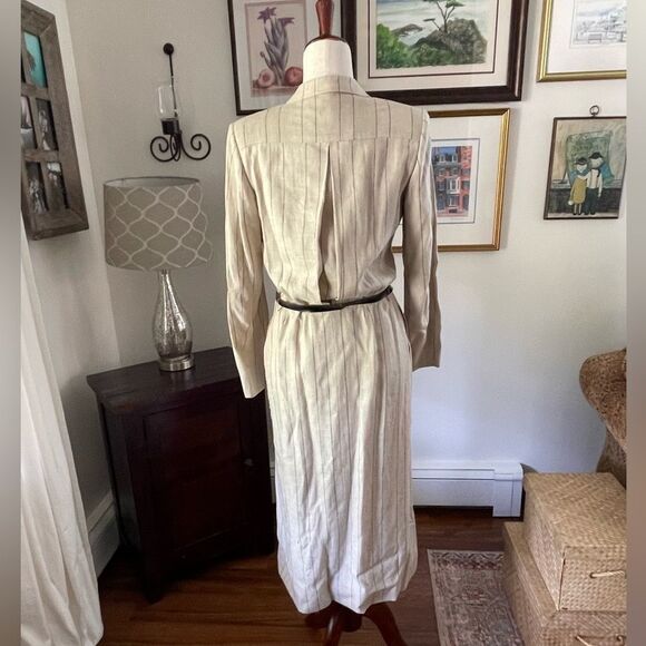 NWT vintage Ralph Lauren linen “Guaranteed to wrinkle” pinstripe dress size 6 - Picture 7 of 12